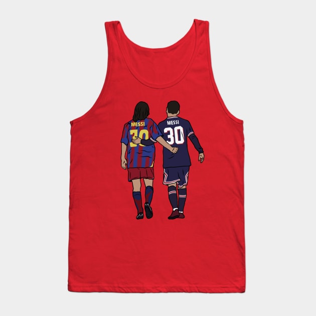 Young Messi and Old Messi Tank Top by rattraptees